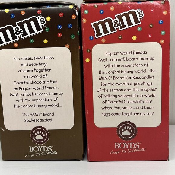 Boyds Bears & Friends M&M Easter Edition Resin Figurines 2 pc 2005 W/ Box - Picture 10 of 15